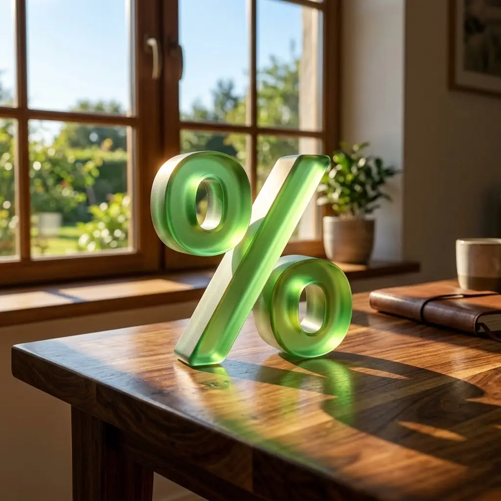 A visual concept representing how personal loan interest rates work.