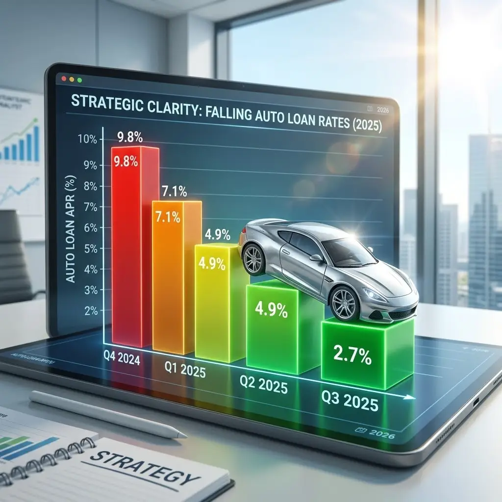 A visual representation of securing the best auto loan rates in the U.S.