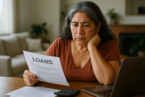 Choosing one loan path among several options.